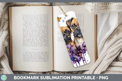 GorgeousDogs 05 Purple Drips Bookmark design.