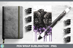 GorgeousDogs 05 Purple Drips Pen Wrap design.