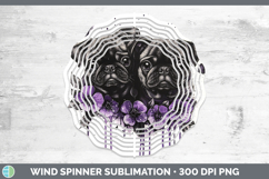 GorgeousDogs 05 Purple Drips Wind Spinner design.