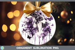 GorgeousDogs 05 Purple Drips Ornament design.