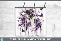 GorgeousDogs 05 Purple Drips Tumbler design.