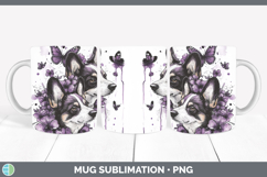 GorgeousDogs 05 Purple Drips Mug Wrap design.