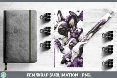 GorgeousDogs 05 Purple Drips Pen Wrap design.