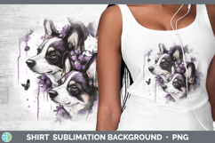GorgeousDogs 05 Purple Drips Shirt design.