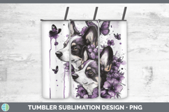 GorgeousDogs 05 Purple Drips Tumbler design.