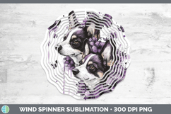 GorgeousDogs 05 Purple Drips Wind Spinner design.