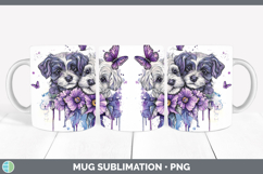 GorgeousDogs 05 Purple Drips Mug Wrap design.