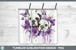 GorgeousDogs 05 Purple Drips Tumbler design.