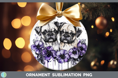 GorgeousDogs 05 Purple Drips Ornament design.