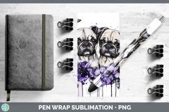 GorgeousDogs 05 Purple Drips Pen Wrap design.