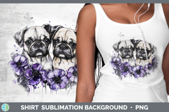 GorgeousDogs 05 Purple Drips Shirt design.