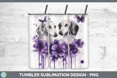 GorgeousDogs 05 Purple Drips Tumbler design.