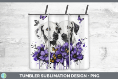GorgeousDogs 05 Purple Drips Tumbler design.