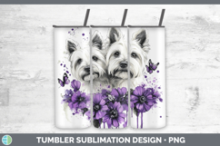 GorgeousDogs 05 Purple Drips Tumbler design.