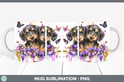 GorgeousDogs 05 Purple Drips Mug Wrap design.