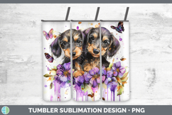 GorgeousDogs 05 Purple Drips Tumbler design.