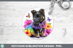 GorgeousDogs 05 Rainbow Summer Keychain design.
