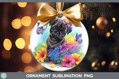 GorgeousDogs 05 Rainbow Summer Ornament design.