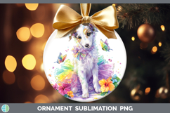 GorgeousDogs 05 Rainbow Summer Ornament design.