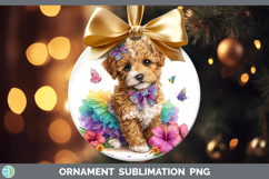 GorgeousDogs 05 Rainbow Summer Ornament design.