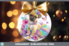 GorgeousDogs 05 Rainbow Summer Ornament design.