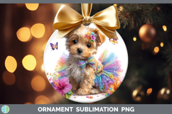 GorgeousDogs 05 Rainbow Summer Ornament design.