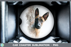 GorgeousDogs 05 Tree Peek Car Coaster design.