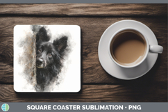 GorgeousDogs 05 Tree Peek Square Coaster design.