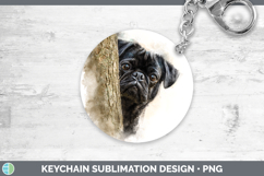 GorgeousDogs 05 Tree Peek Keychain design.