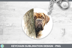 GorgeousDogs 05 Tree Peek Keychain design.