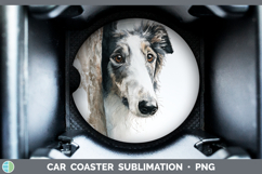 GorgeousDogs 05 Tree Peek Car Coaster design.