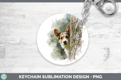 GorgeousDogs 05 Tree Peek Keychain design.