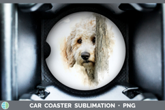 GorgeousDogs 05 Tree Peek Car Coaster design.
