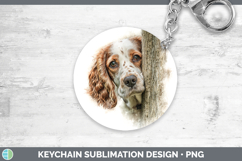 GorgeousDogs 05 Tree Peek Keychain design.