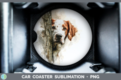 GorgeousDogs 05 Tree Peek Car Coaster design.