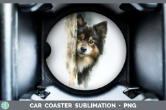 GorgeousDogs 05 Tree Peek Car Coaster design.