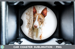 GorgeousDogs 05 Tree Peek Car Coaster design.