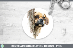 GorgeousDogs 05 Tree Peek Keychain design.