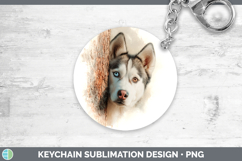 GorgeousDogs 05 Tree Peek Keychain design.