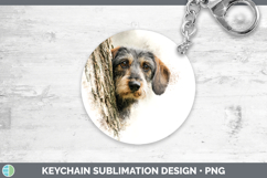 GorgeousDogs 05 Tree Peek Keychain design.