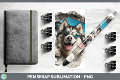 GorgeousDogs 3D Palm Tree Hole in he Wall Pen Wrap design.