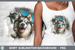 GorgeousDogs 3D Palm Tree Hole in he Wall Shirt design.