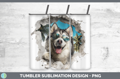 GorgeousDogs 3D Palm Tree Hole in he Wall Tumbler design.