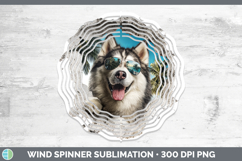 GorgeousDogs 3D Palm Tree Hole in he Wall Wind Spinner design.