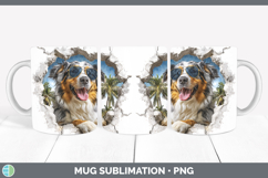 GorgeousDogs 3D Palm Tree Hole in he Wall Mug Wrap design.