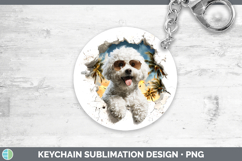 GorgeousDogs 3D Palm Tree Hole in he Wall Keychain design.