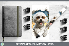 GorgeousDogs 3D Palm Tree Hole in he Wall Pen Wrap design.