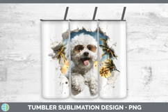 GorgeousDogs 3D Palm Tree Hole in he Wall Tumbler design.