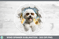 GorgeousDogs 3D Palm Tree Hole in he Wall Wind Spinner design.