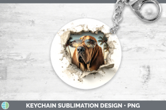 GorgeousDogs 3D Palm Tree Hole in he Wall Keychain design.